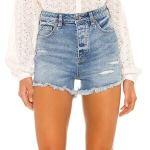 Free People We The Free CRVY Vintage High Rise Denim Shorts Size 29
